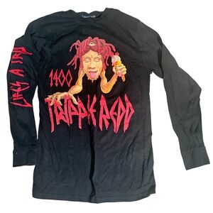 Trippie Redd 1400 "Like A Demon" Black Long Sleeve T Shirt Mens Small